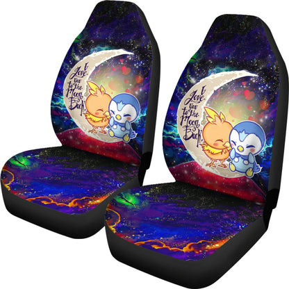 Torchic Piplup Love You To The Moon Galaxy Car Seat Covers