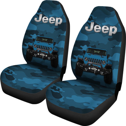 Blue Jeep Camouflage Car Seat Covers