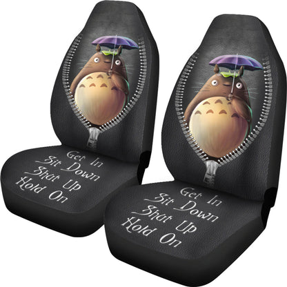 Totoro Ghibli Anime Get In Sit Down Shut Up And Hold On Car Zipper Car Seat Covers