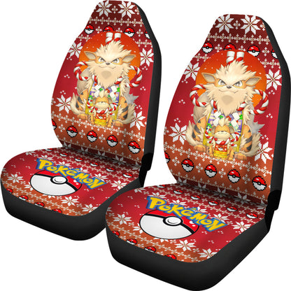 Arcanine Fire Christmas Car Seat Covers