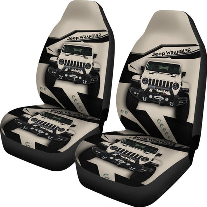 White Cream Jeep Car Seat Covers