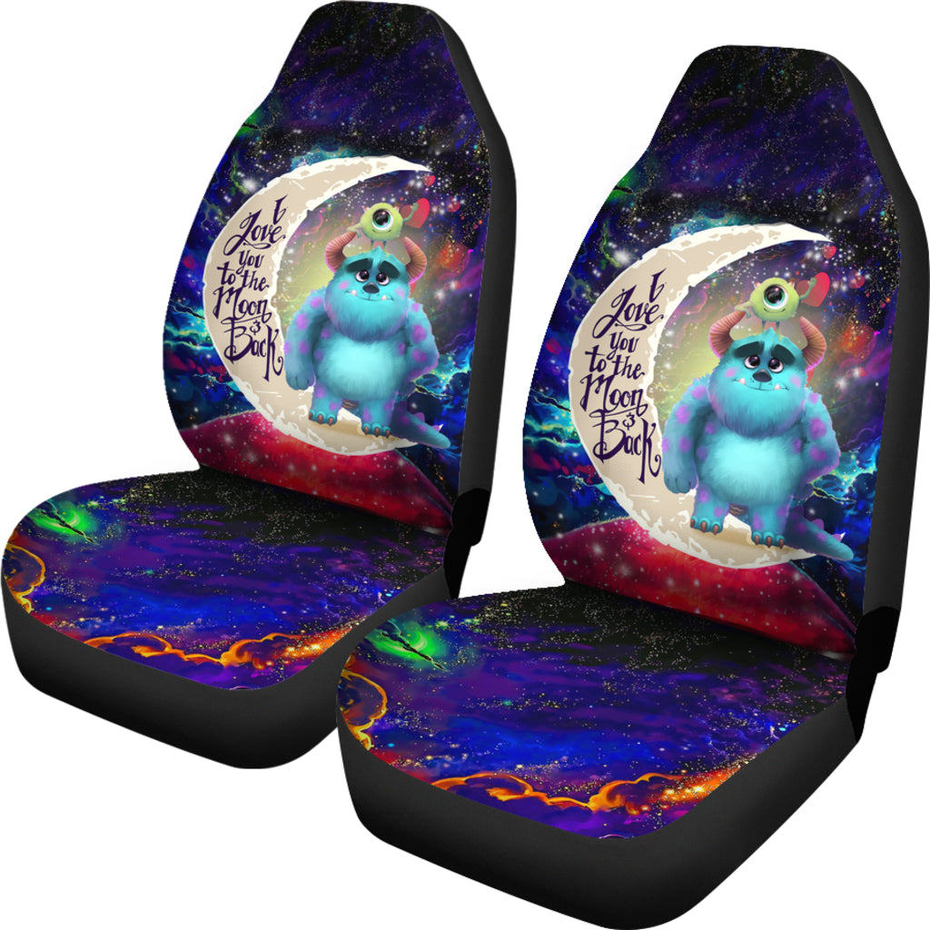 Monster Inc Sully And Mike Love You To The Moon Galaxy Car Seat Covers
