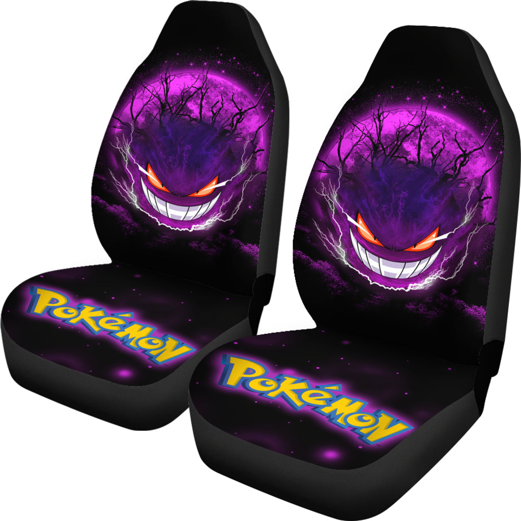 Gengar Ghost Scary Moonlight Car Seat Covers