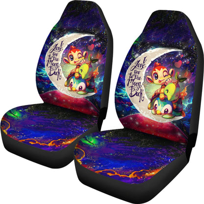 Piplup Turtwig And Chimchar Gen 4 Love You To The Moon Galaxy Car Seat Covers