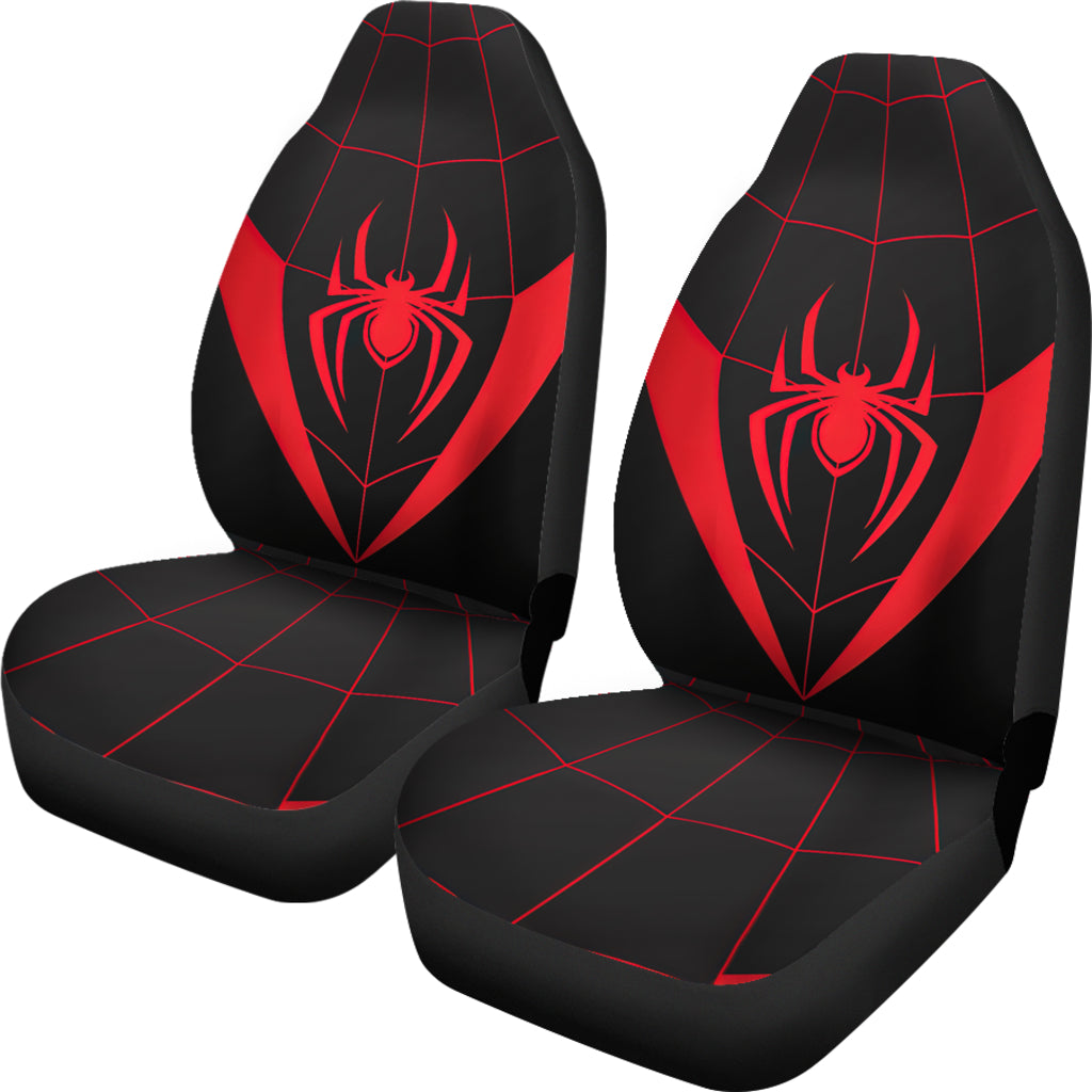 Spider Red Car Seat Covers Custom Uniform Printed Car Seat Covers