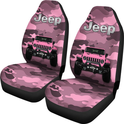 Pink Jeep Camouflage Car Seat Covers
