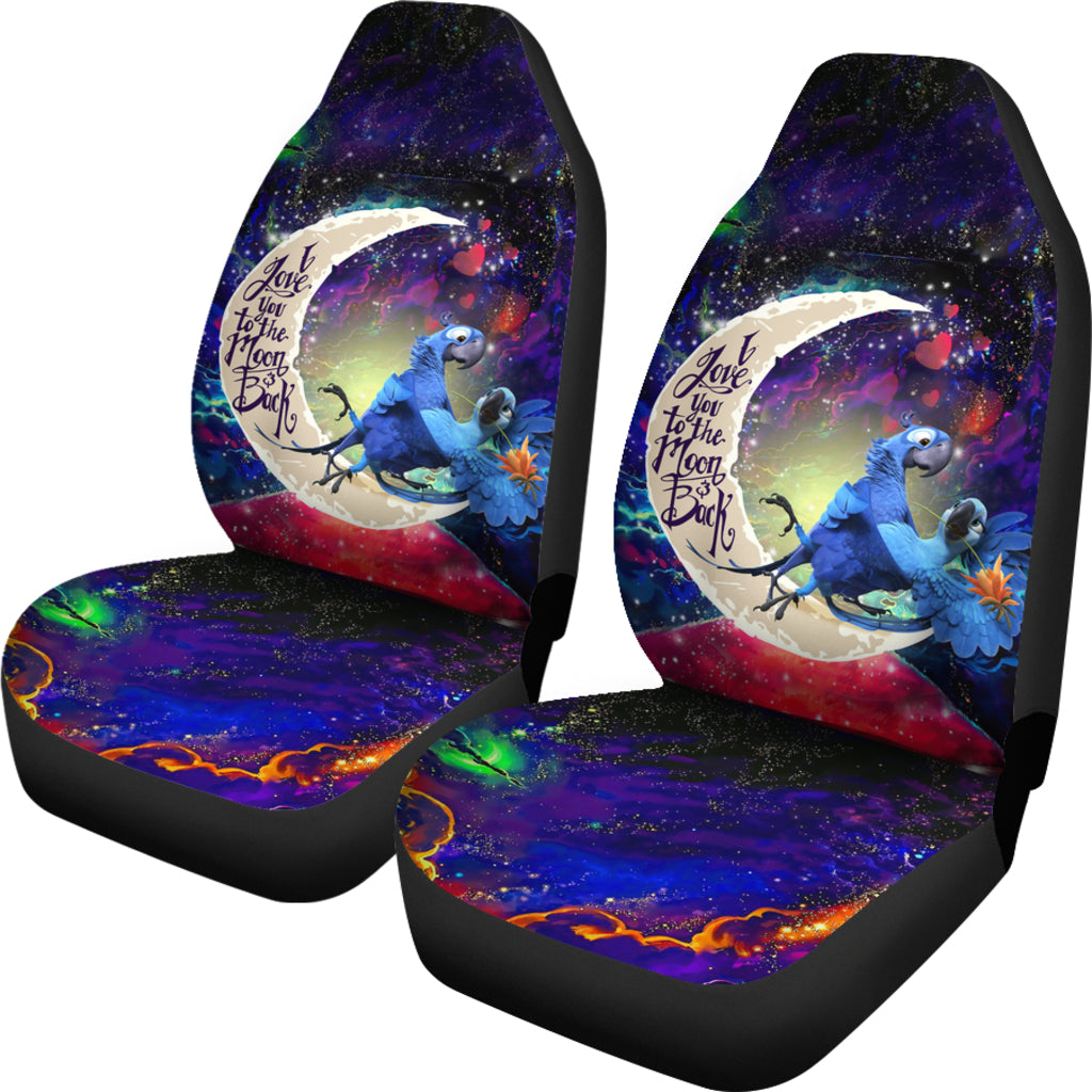 Rio Blu and Jewel Love You To The Moon Galaxy Car Seat Covers