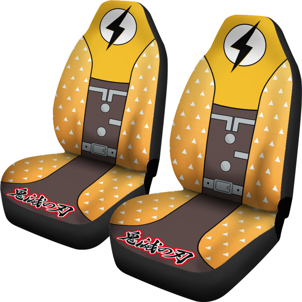 Demon Slayer Anime Zenitsu Car Seat Covers