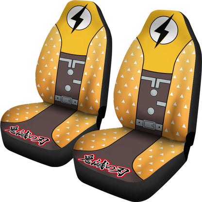 Demon Slayer Anime Zenitsu Car Seat Covers