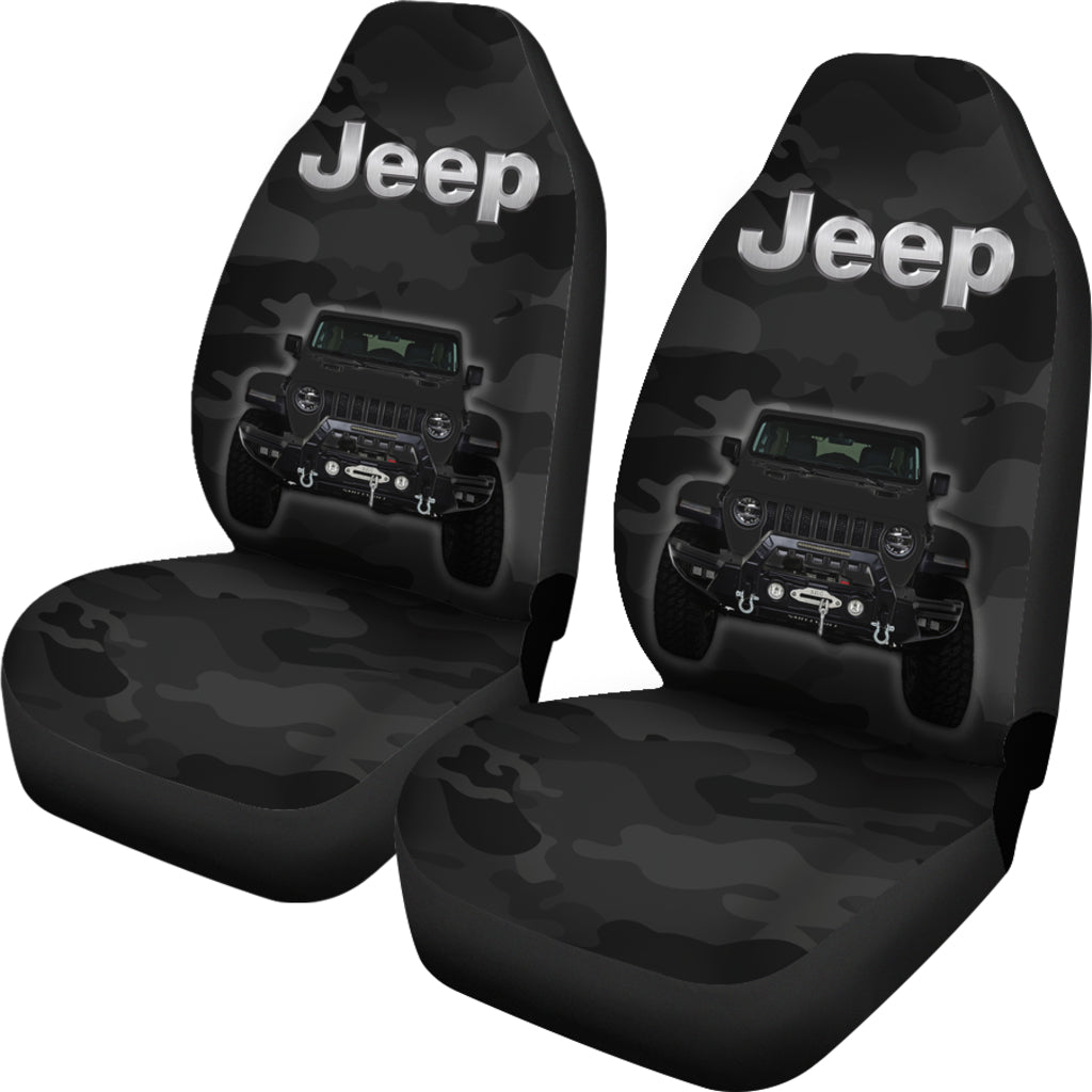 Black Jeep Camouflage Car Seat Covers