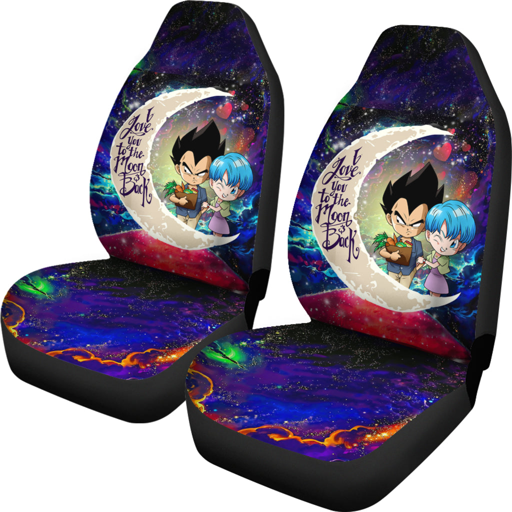 Vegeta And Bulma Dragon Ball Love You To The Moon Galaxy Car Seat Covers