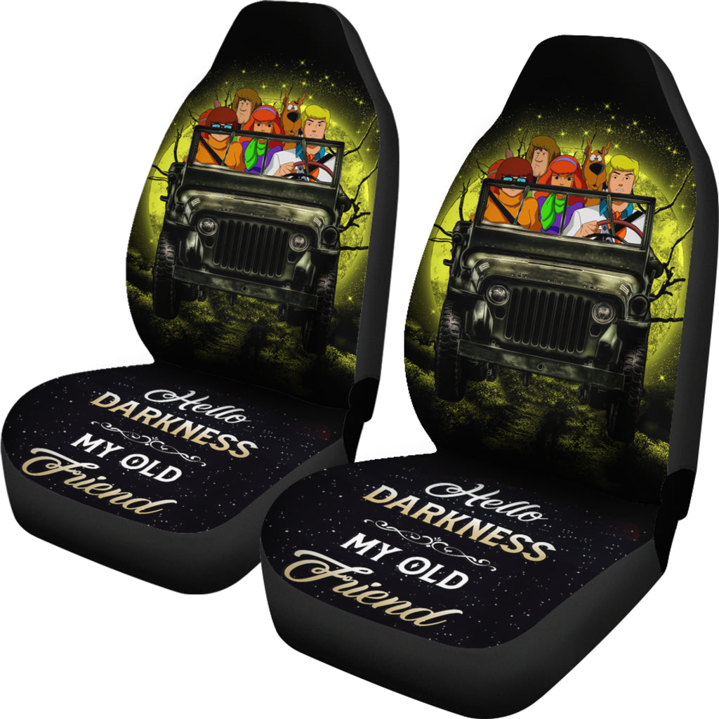 Scooby Doo Funny Drive Ride Jeep Moonlight Halloween Car Seat Covers