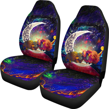 Mareep Love You To The Moon Galaxy Car Seat Covers