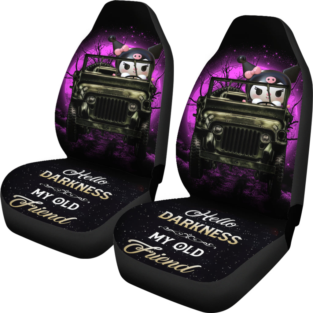 Kuromi Anime Ride Jeep Halloween Moonlight Car Seat Covers