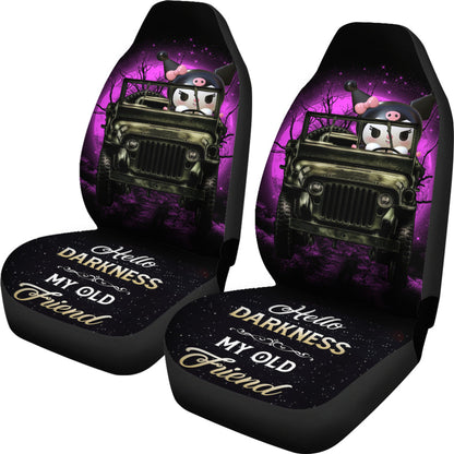 Kuromi Anime Ride Jeep Halloween Moonlight Car Seat Covers