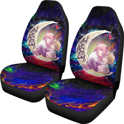 Chainsaw Man Denji X Power Love You To The Moon Galaxy Car Seat Covers
