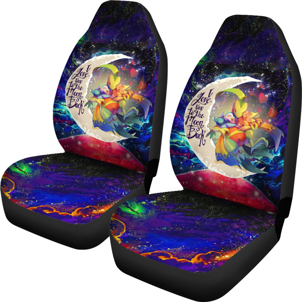 Torchic Grovyle Piplup Love You To The Moon Galaxy Car Seat Covers