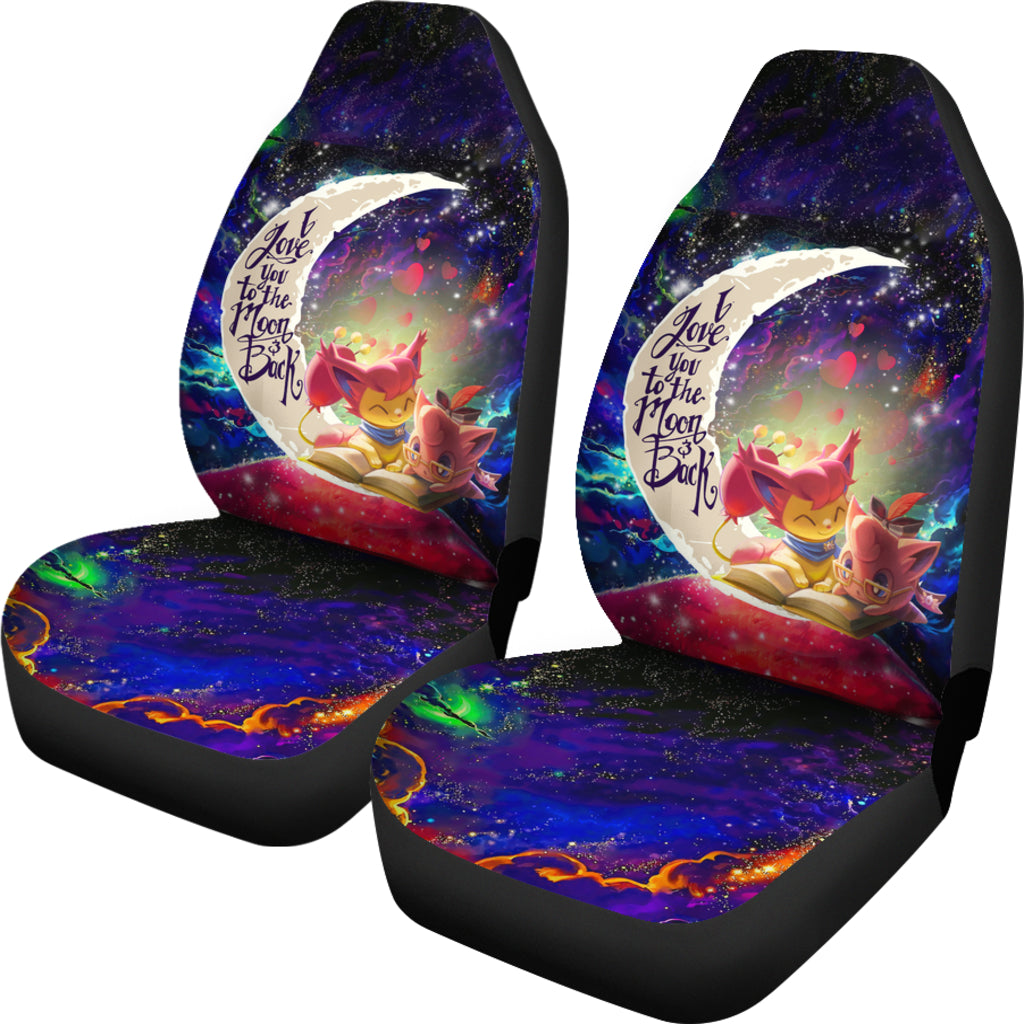 Skitty And Jigglypuff Love You To The Moon Galaxy Car Seat Covers
