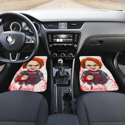 Horror Car Floor Mats Chucky Blood Horror Film Halloween Minimal Car Floor Mats Horror Car Mats