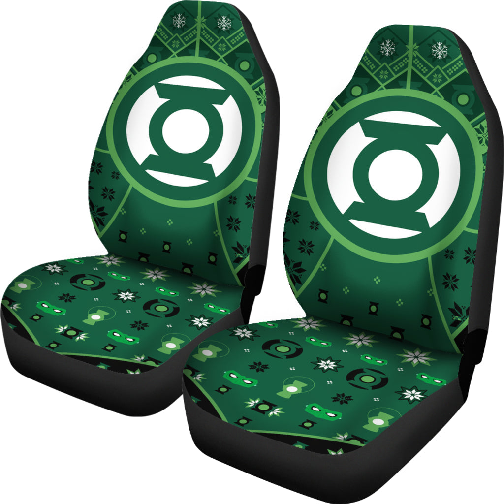 Green Lattern Christmas Car Seat Covers
