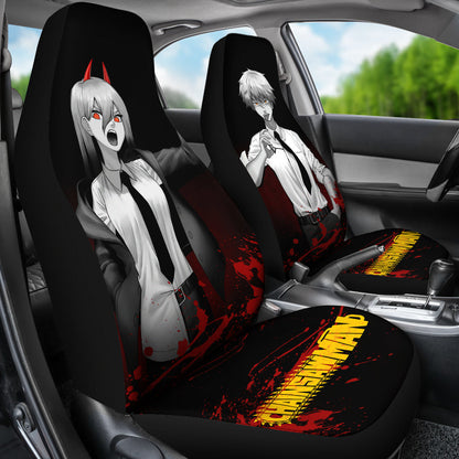 Chainsaw Man Denji X Power Car Seat Covers