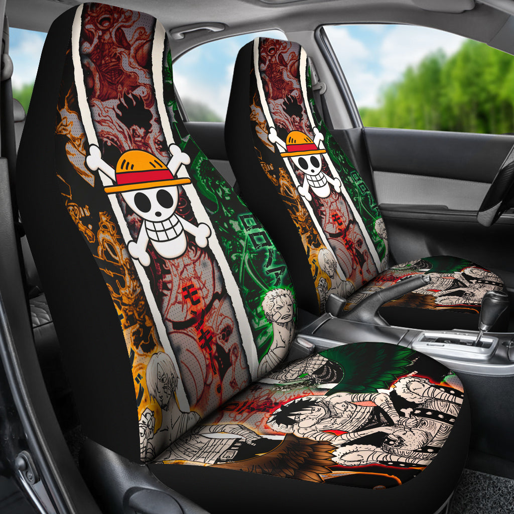 One Piece Zoro Luffy Anime Car Seat Covers