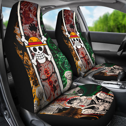 One Piece Zoro Luffy Anime Car Seat Covers