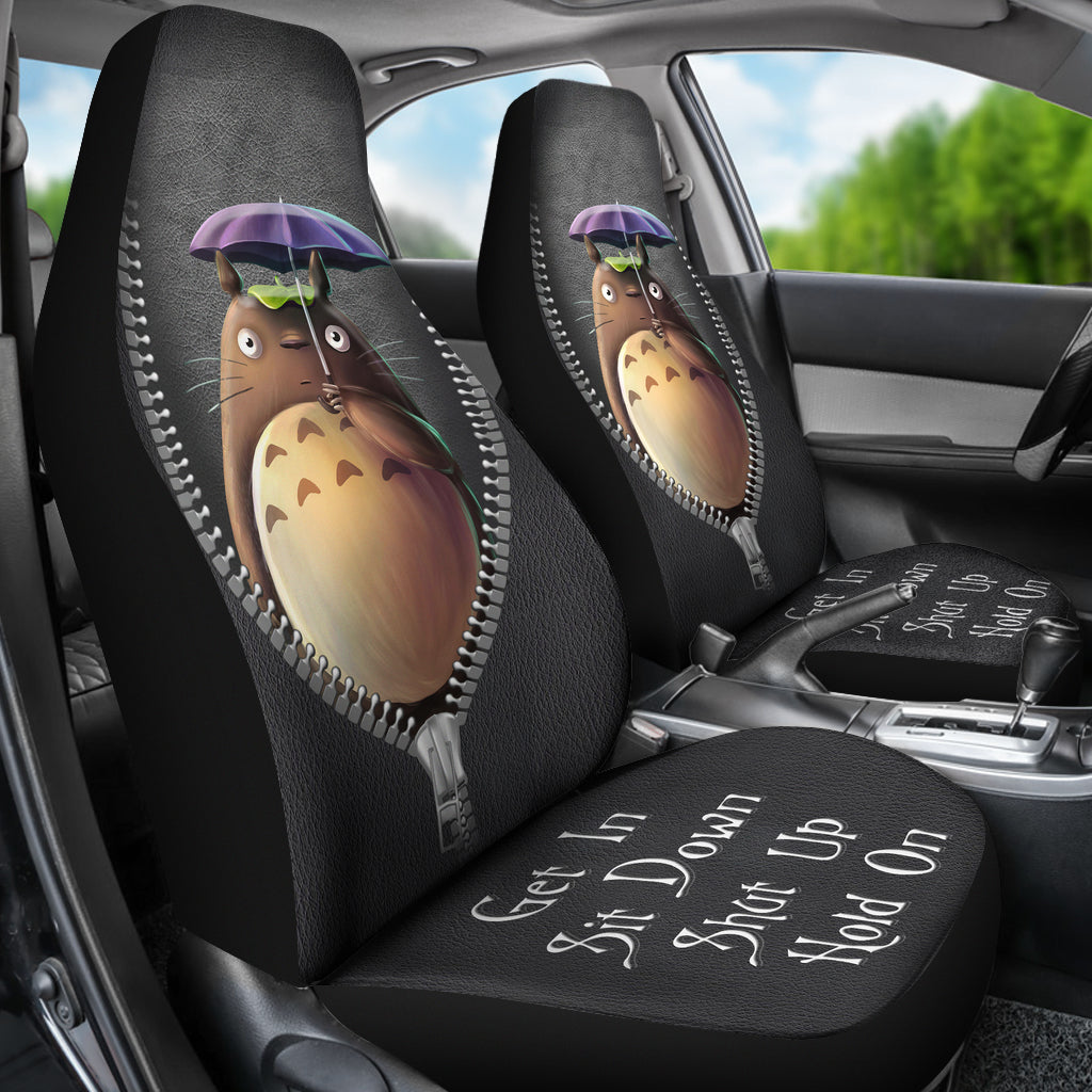 Totoro Ghibli Anime Get In Sit Down Shut Up And Hold On Car Zipper Car Seat Covers
