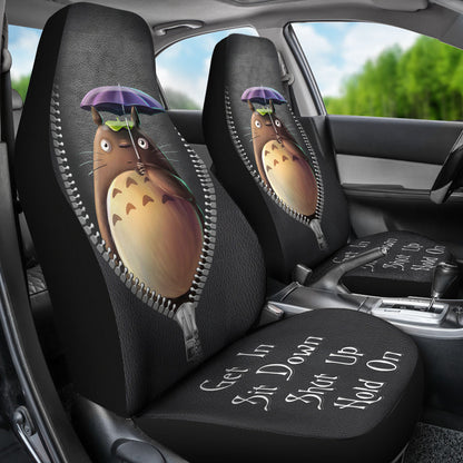 Totoro Ghibli Anime Get In Sit Down Shut Up And Hold On Car Zipper Car Seat Covers
