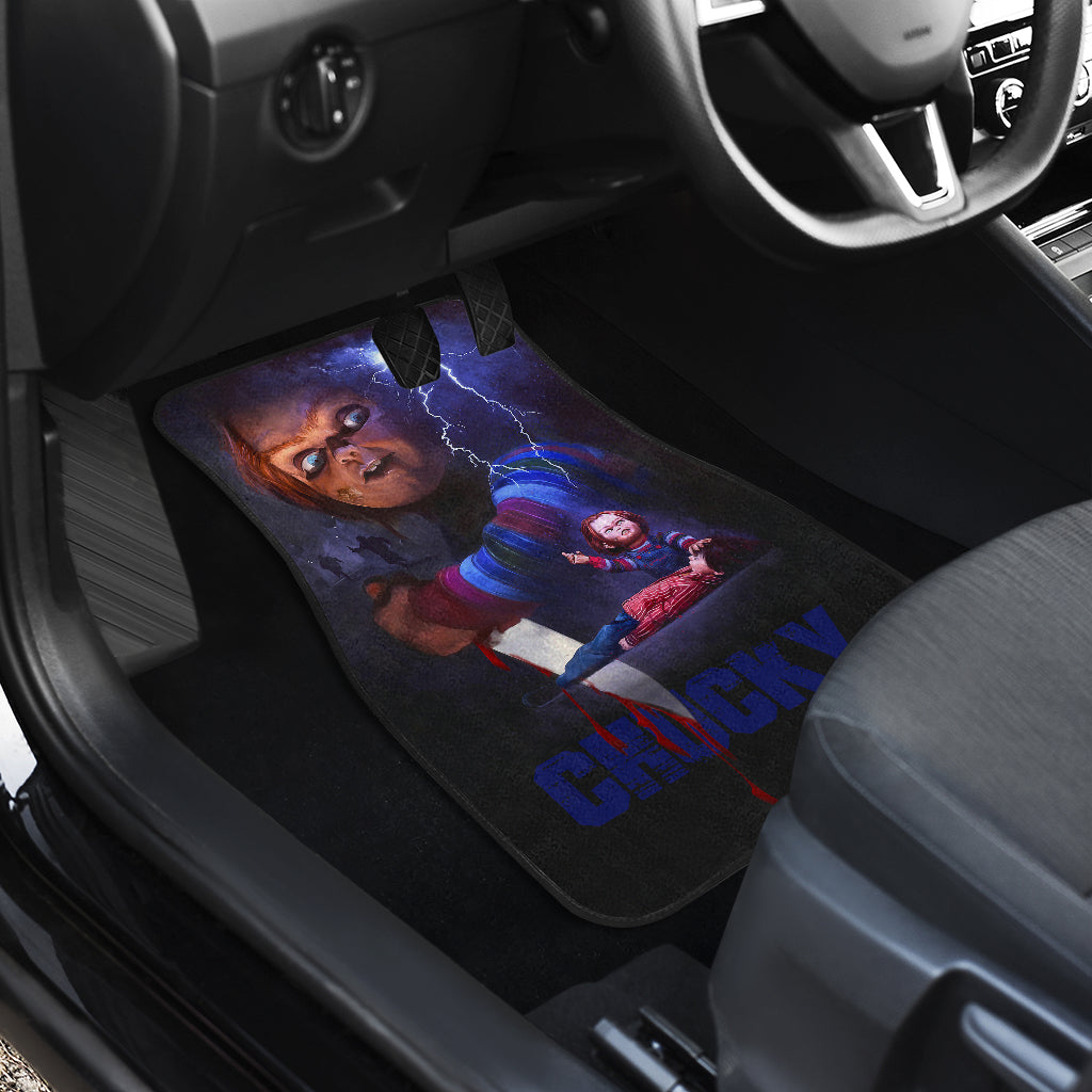 Horror Car Floor Mats Chucky Thunder Horror Film Halloween Car Floor Mats Horror Car Mats