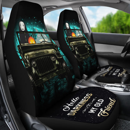 Totoro No Face Ghibli Funny Ride Jeep Anime Moonlight Halloween Car Seat Covers