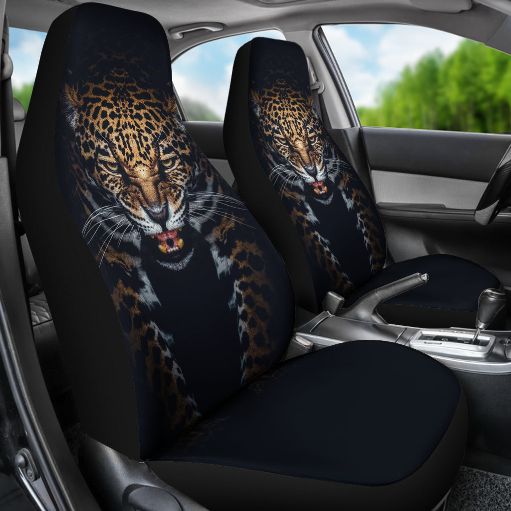 Angry Leopard Car Seat Cover