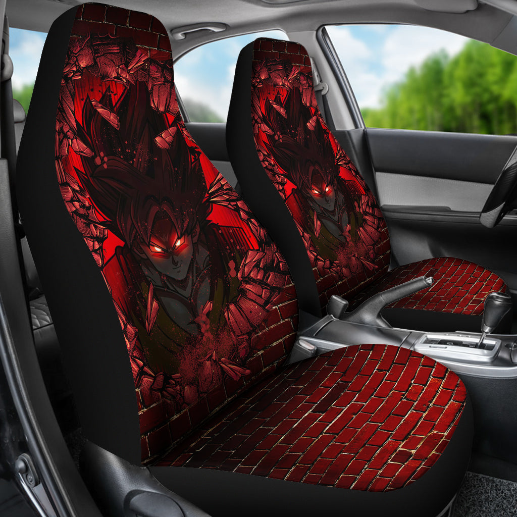 Goku Break Wall Car Seat Covers