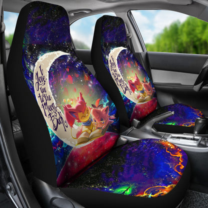 Skitty And Jigglypuff Love You To The Moon Galaxy Car Seat Covers