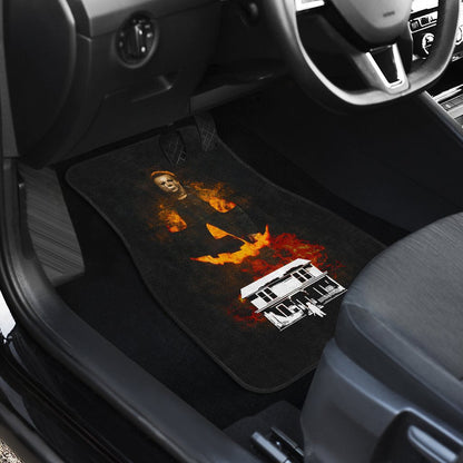 Horror Car Floor Mats Michael Myers Knife Pumpkin Face Car Mats