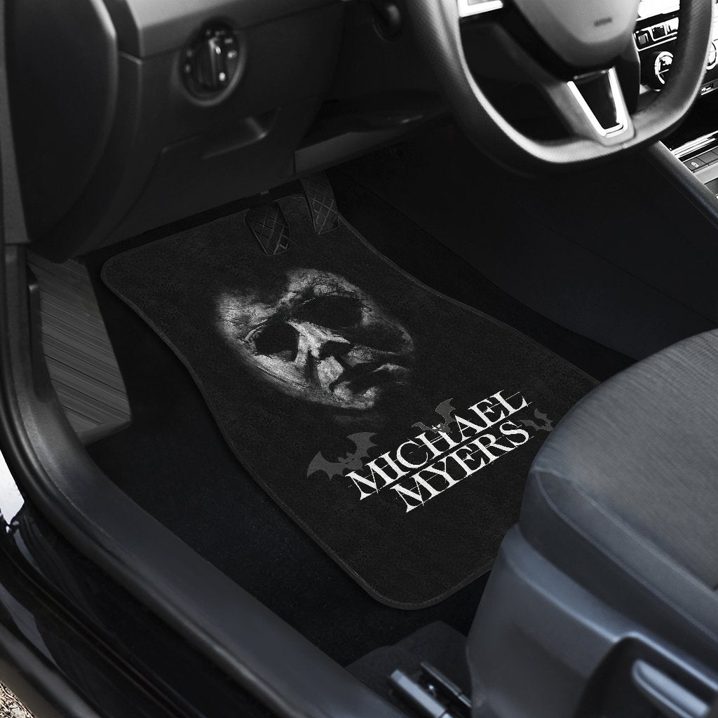 Horror Car Floor Mats Michael Myers Old Stone Face Black White Car Mats