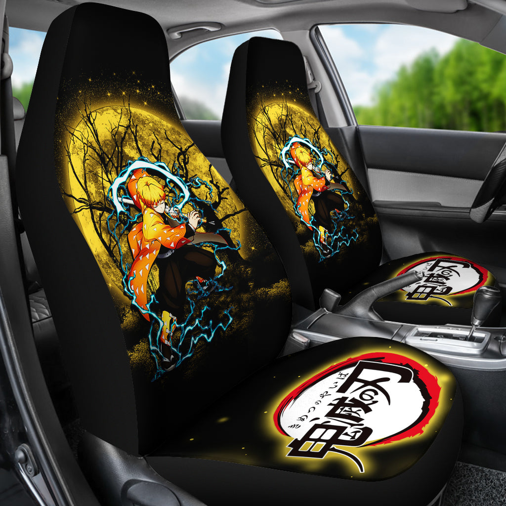 Zenitsu Demon Slayer Moonlight Car Seat Covers