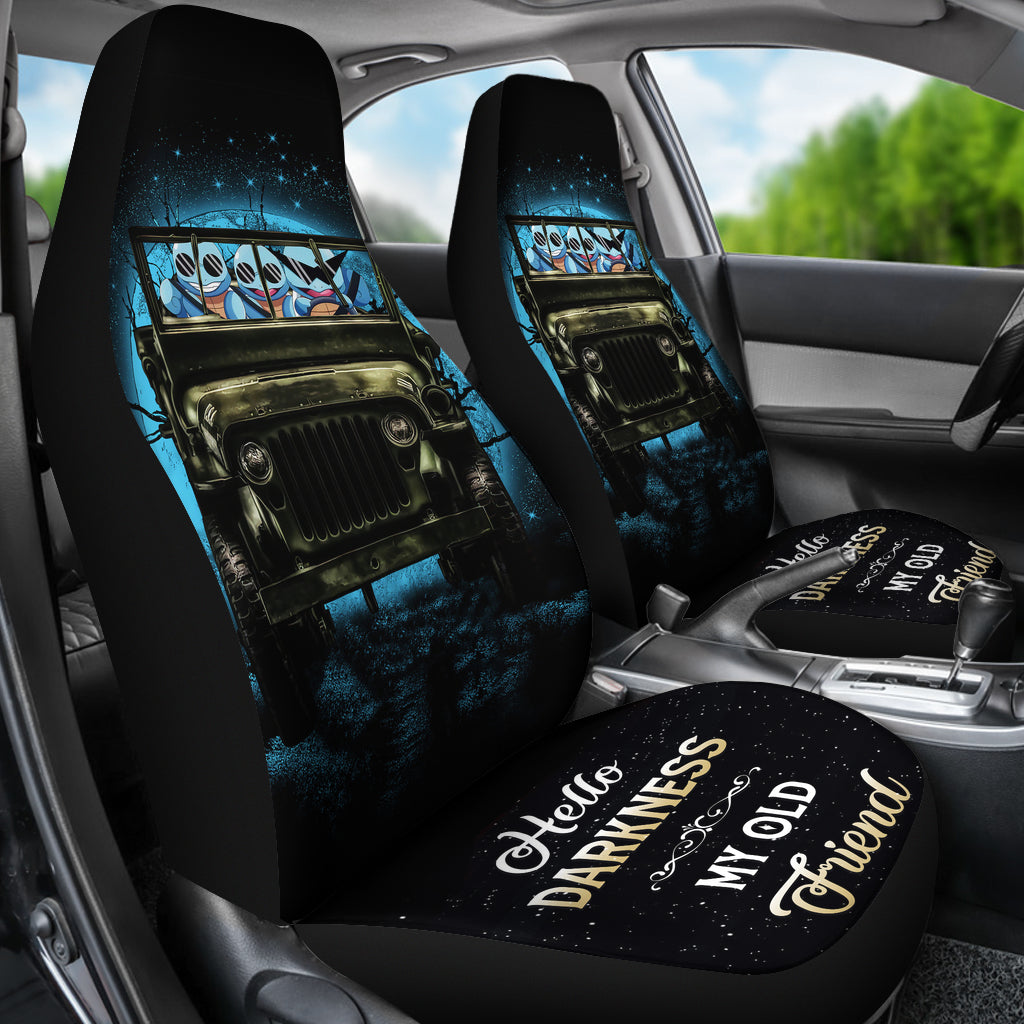 Squirtle Gangster Ride Jeep Moonlight Halloween Funny Car Seat Covers