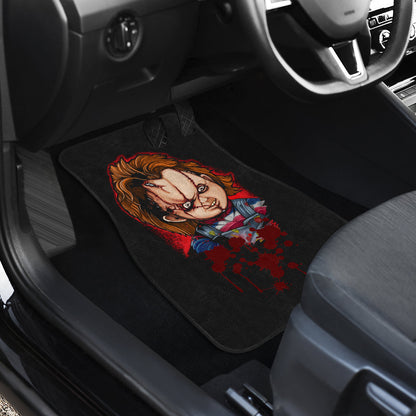 Horror Car Floor Mats - Scary Chucky Doll Cartoon Artwork Car Mats