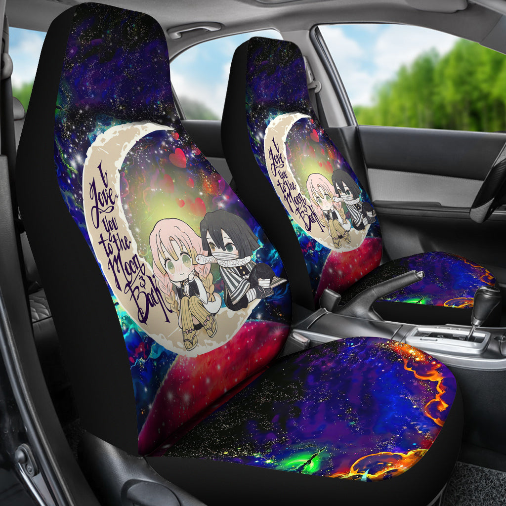 Kanroji And Kaburamaru Demon Slayer Love You To The Moon Galaxy Car Seat Covers