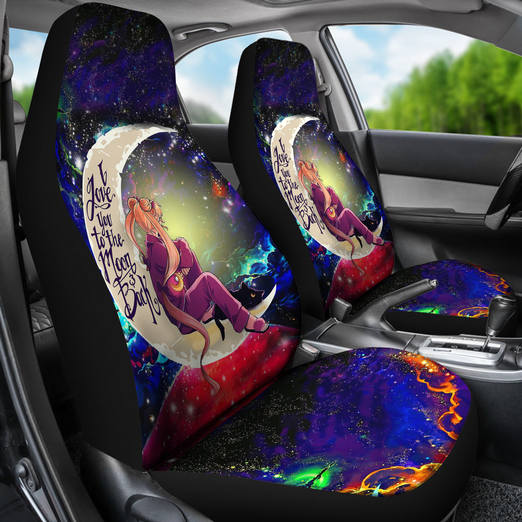 Sailor Moon Anime Love You To The Moon Galaxy Car Seat Covers
