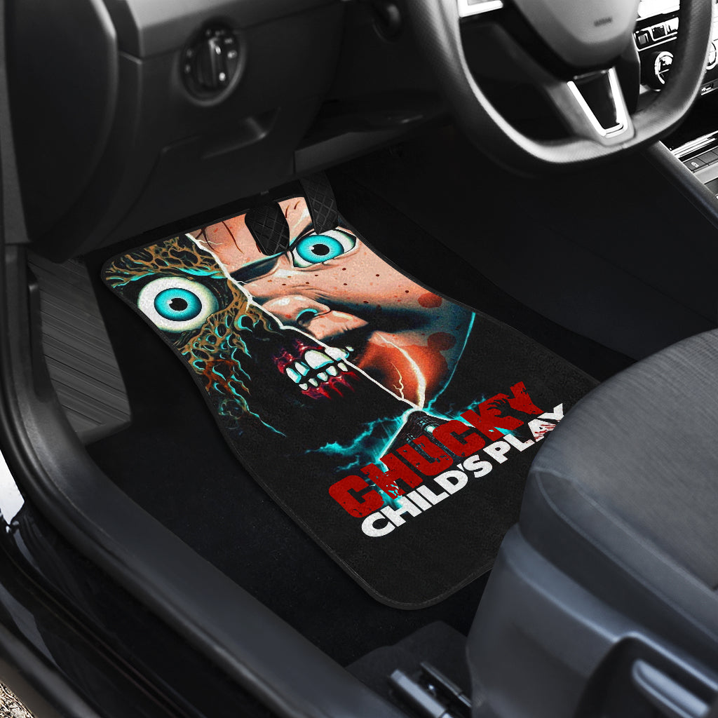 Horror Car Floor Mats Chucky Face Horror Film Halloween Car Floor Mats Horror Car Mats