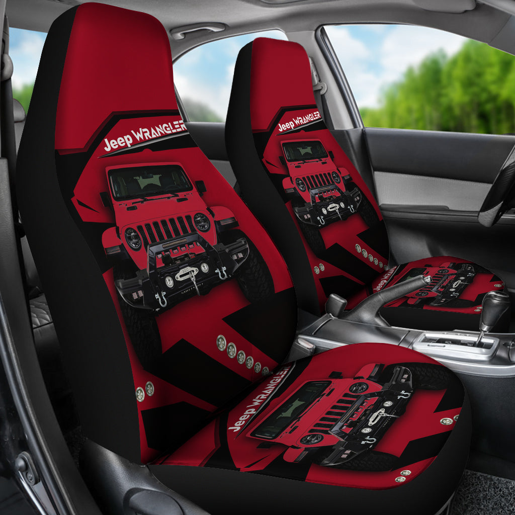 Jeep Dark Red Car Seat Covers