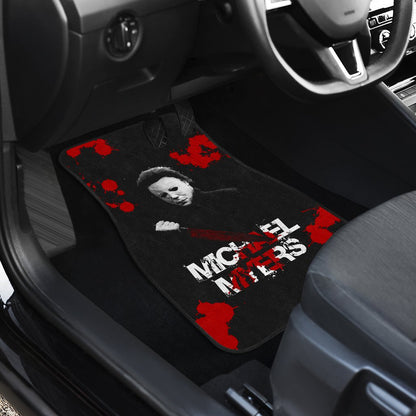 Horror Car Floor Mats Michael Myers Red Blood Black White Car Mats