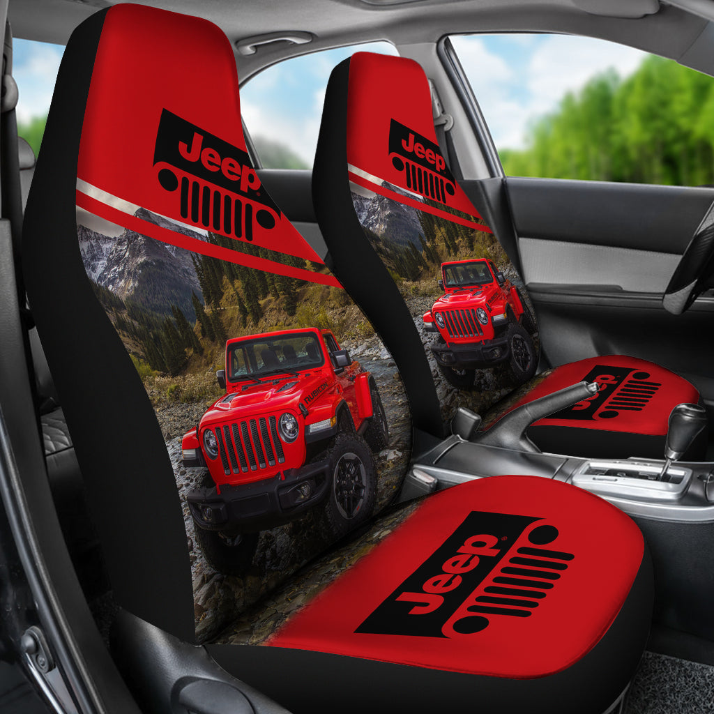 Red Jeep Car Seat Covers