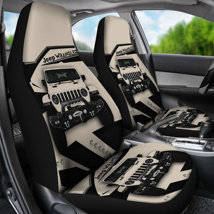 White Cream Jeep Car Seat Covers