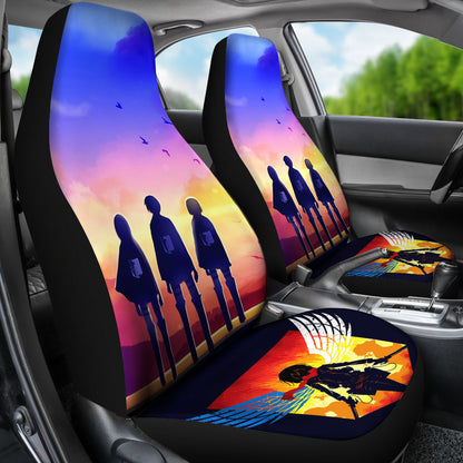Attack On Titan Eren Mikasa Car Seat Covers