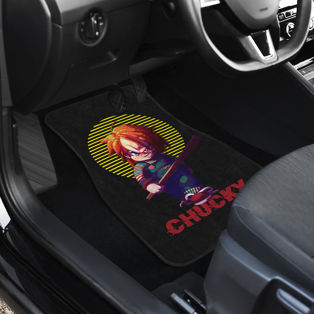 Horror Car Floor Mats Chucky Horror Film Halloween Minimal Car Floor Mats Horror Car Mats