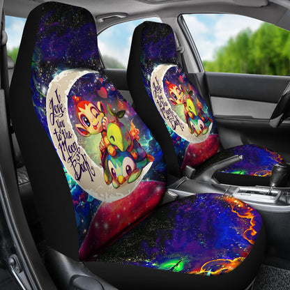 Piplup Turtwig And Chimchar Gen 4 Love You To The Moon Galaxy Car Seat Covers