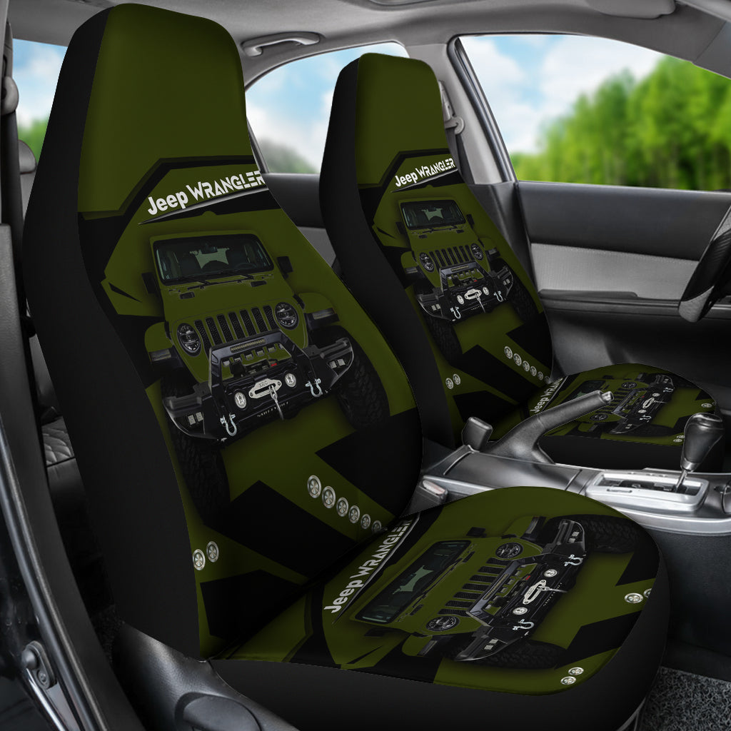 Jeep Green Car Seat Covers